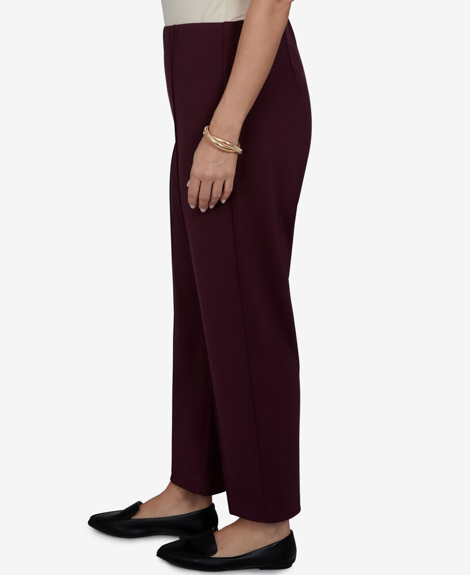 Plus Size Mid-Rise Pull-On Ponte Pants