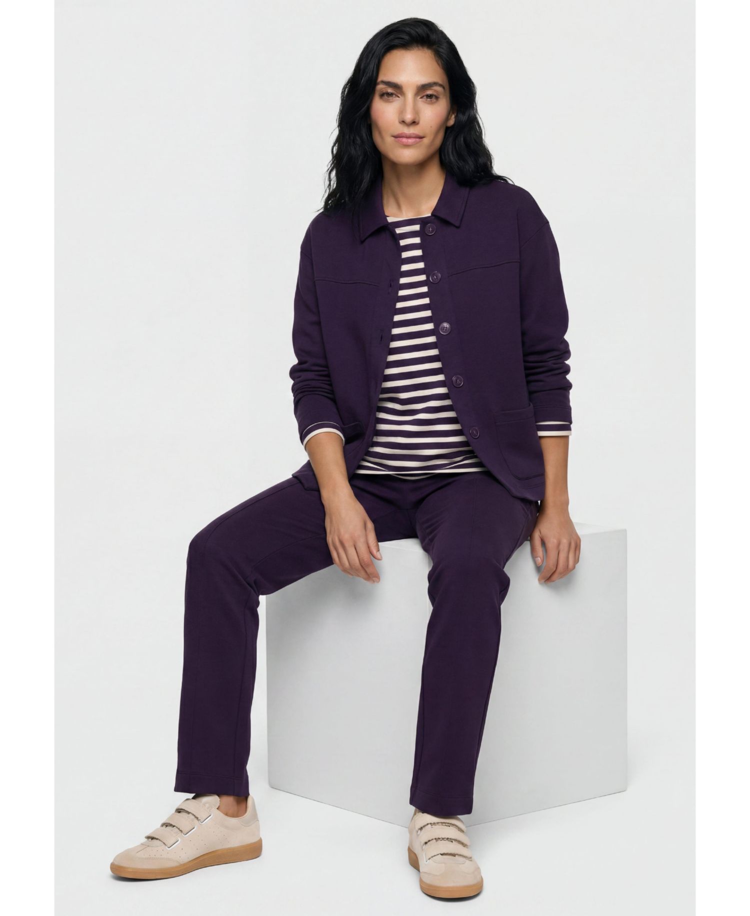 Women's Long-Sleeve Striped T-Shirt