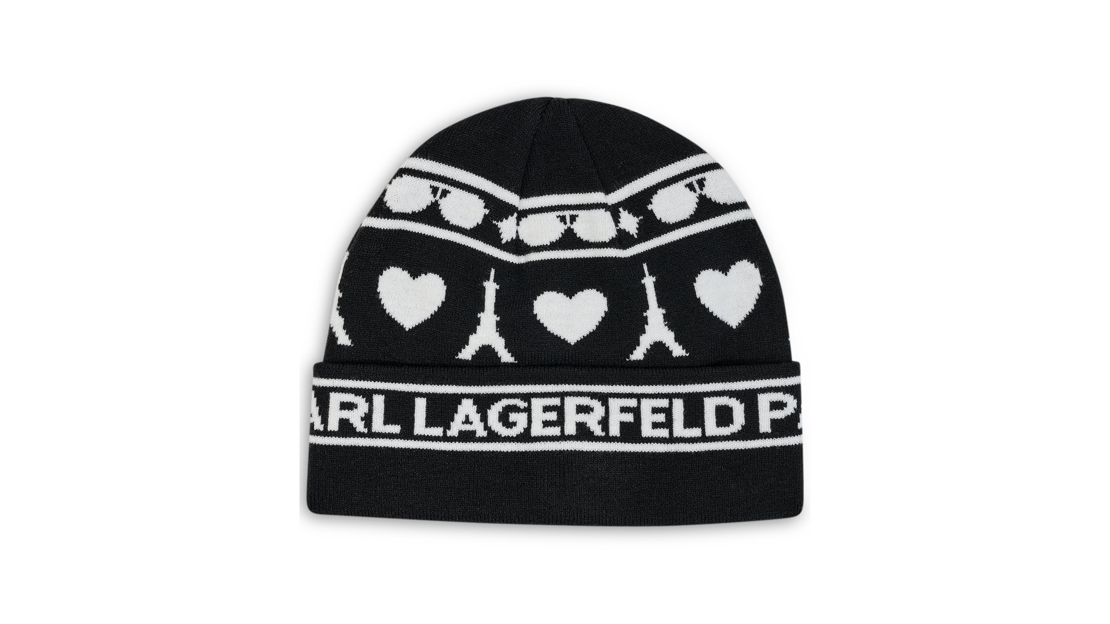 Karl Lagerfeld Paris Heart of Paris Beanie Hat