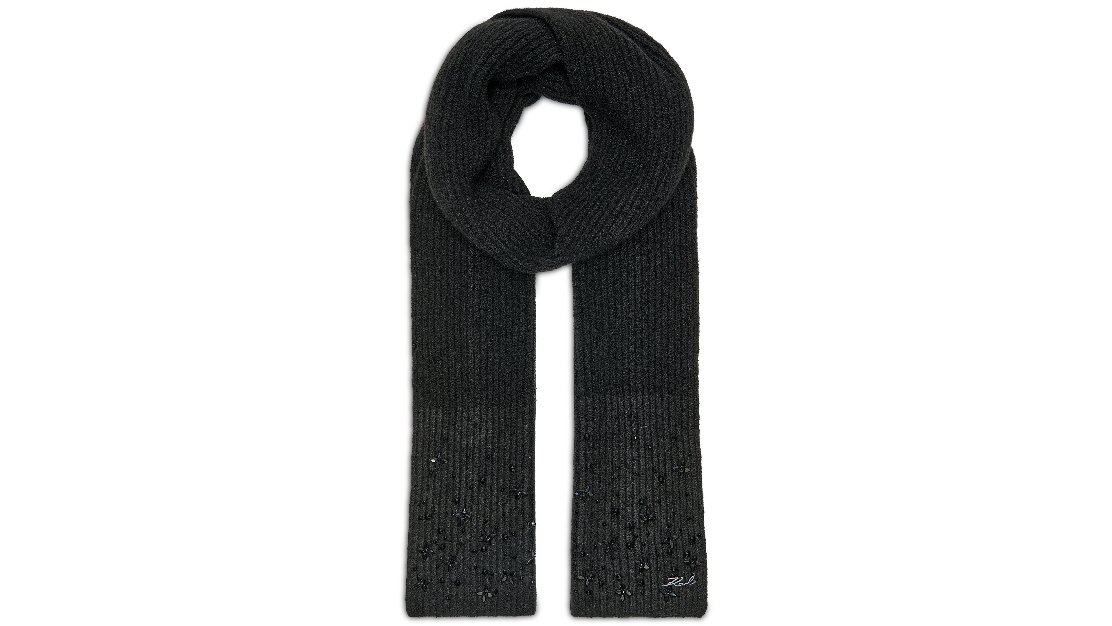 Karl Lagerfeld Paris Studded Shaker Stitch Scarf