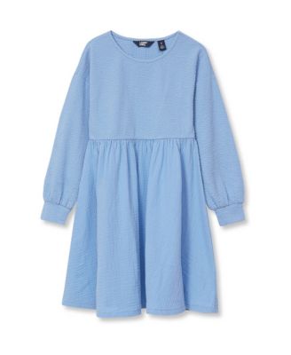 Girls Long Sleeve Ribbed Dress
