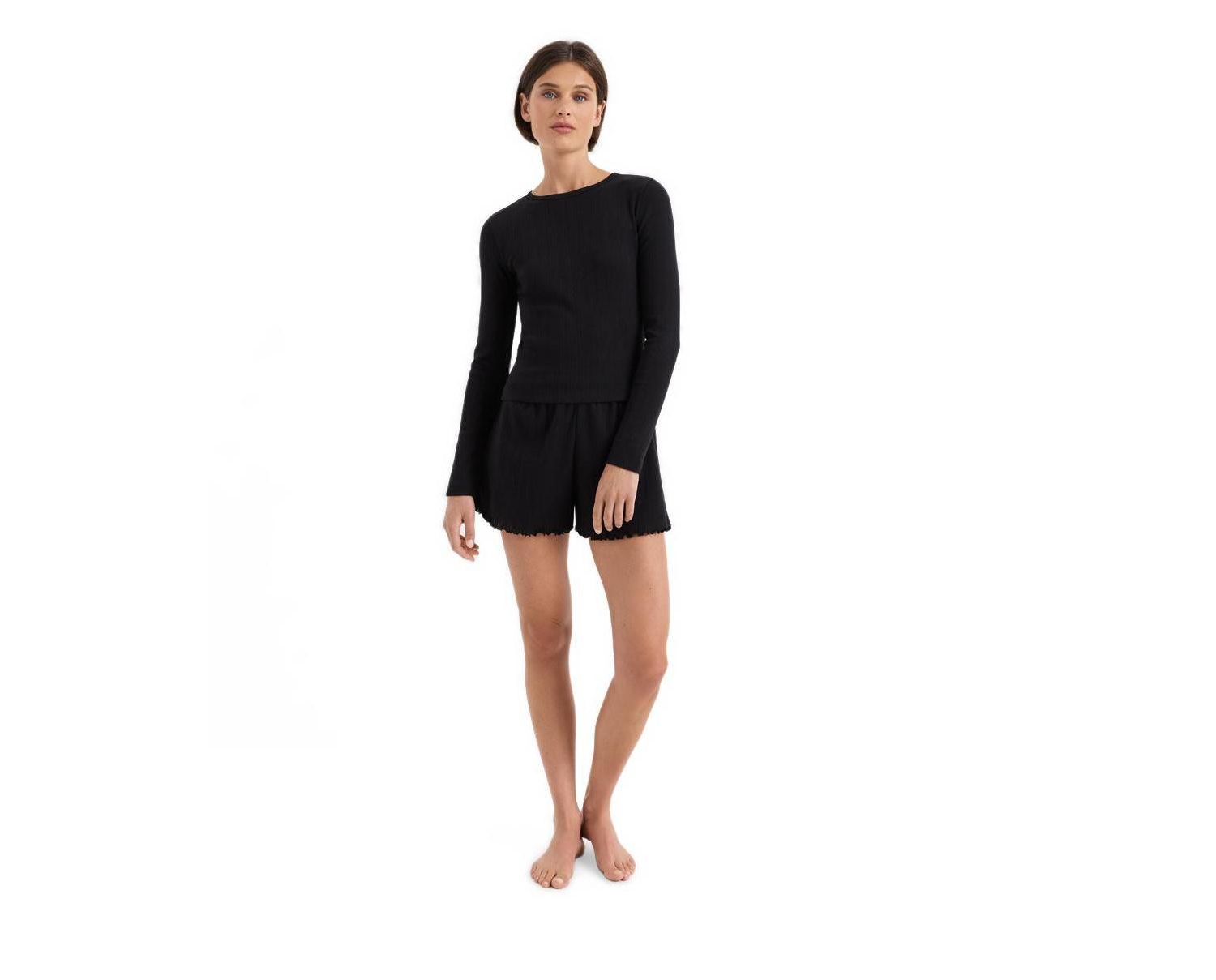 Women's Organic Cotton Pointelle Long Sleeve Tee