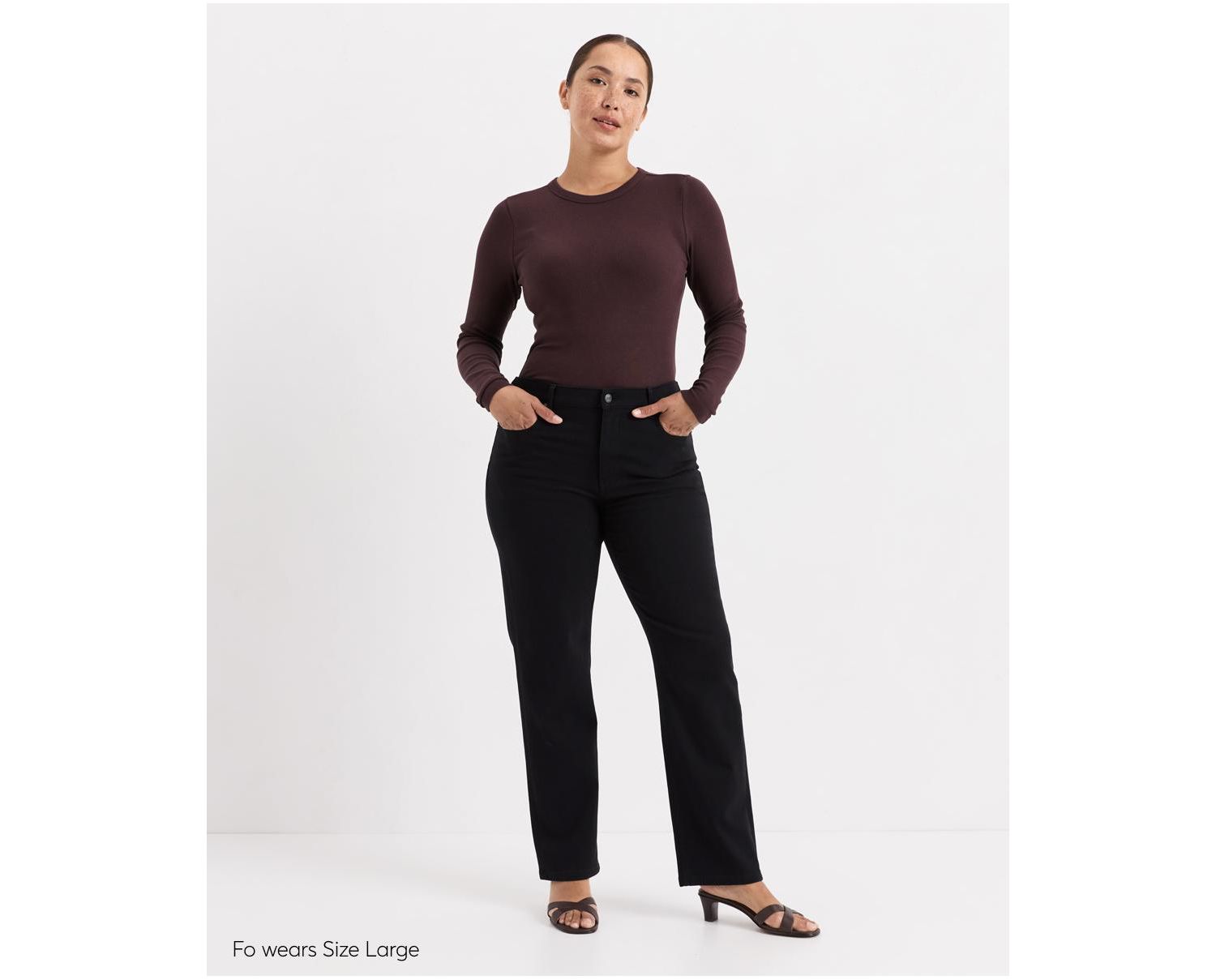 Women's All-Day Twill Straight Cotton-Blend Pants