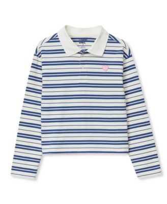 Girls Long Sleeve Collared Polo Shirt