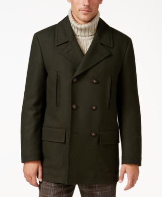Men's Classic Fit Double-Breasted Wool Blend Peacoats