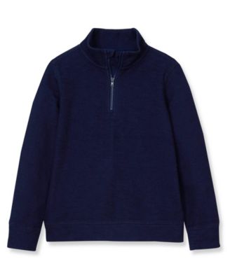 Boys Quarter Zip Slub Sweater
