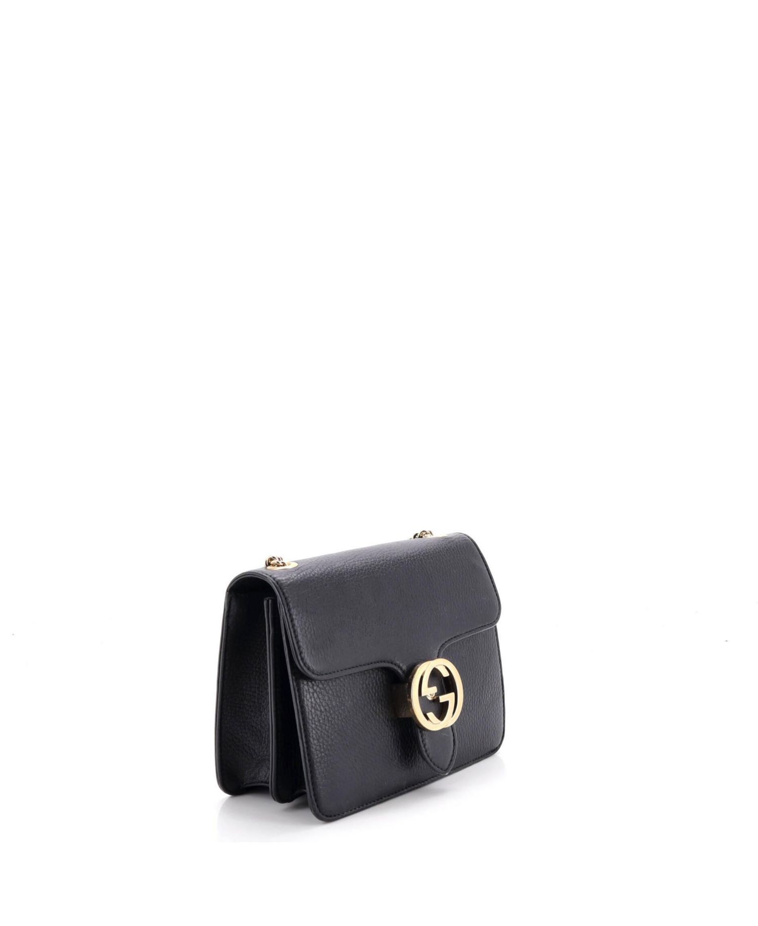 Small Interlocking Shoulder Bag Leather