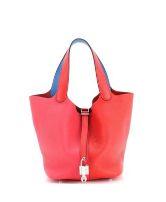 Pre-Owned Hermes MM Casaque Picotin Lock Bag Clemence