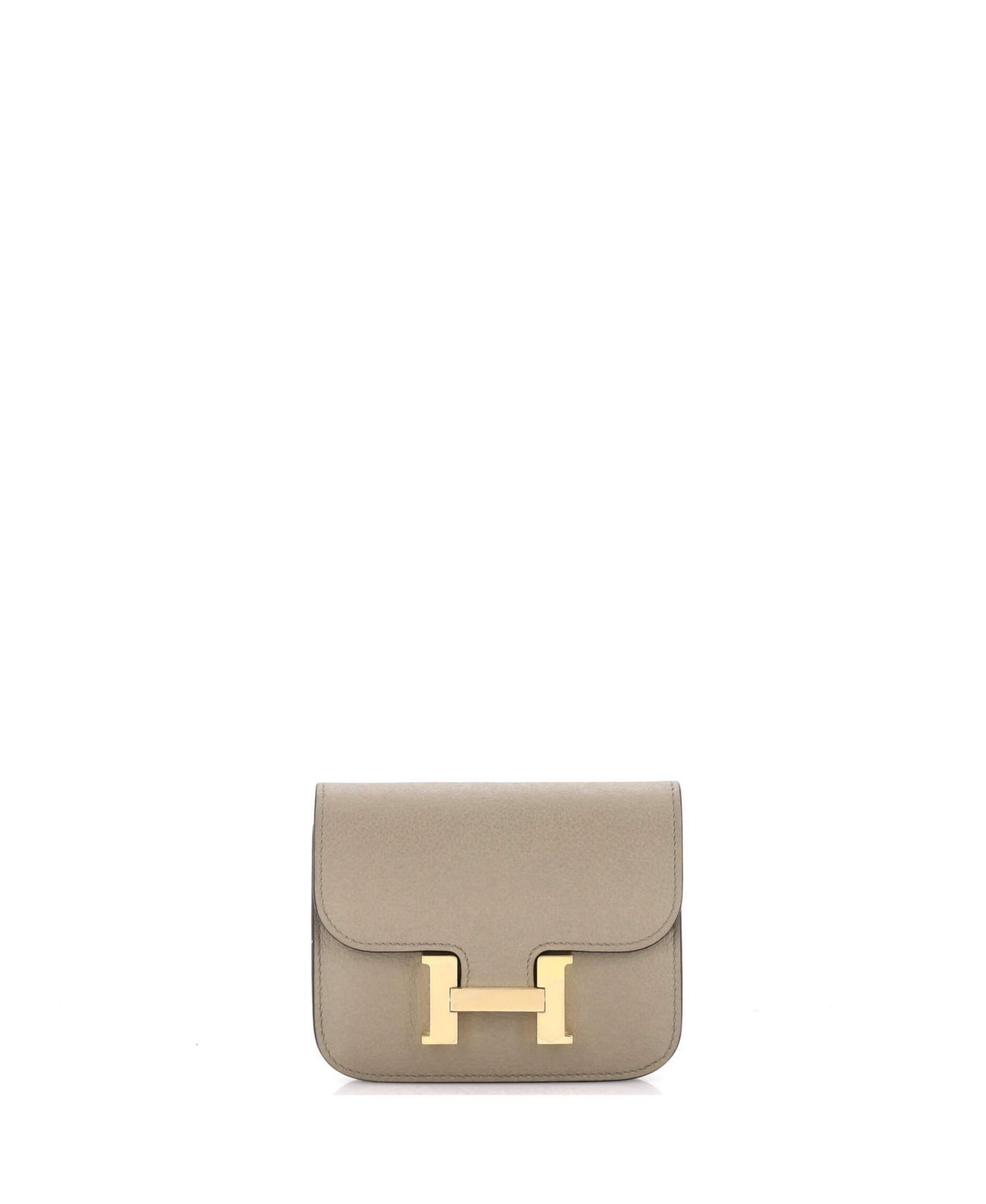 Pre-Owned Hermes Constance Slim Wallet Evercolor