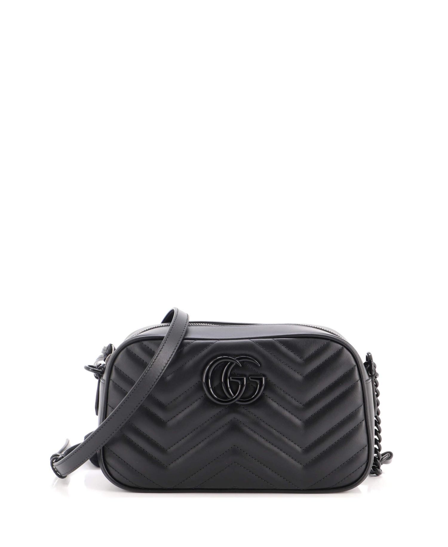 Small GG Marmont Monochrome Shoulder Bag Matelasse Leather