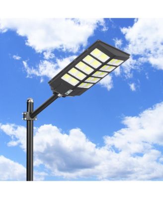 4000W Solar Street Light Outdoor, 6500K LED Security & Parking Lot Light, Motion Sensor, Remote, Dusk-to-Dawn, IP67 Waterproof