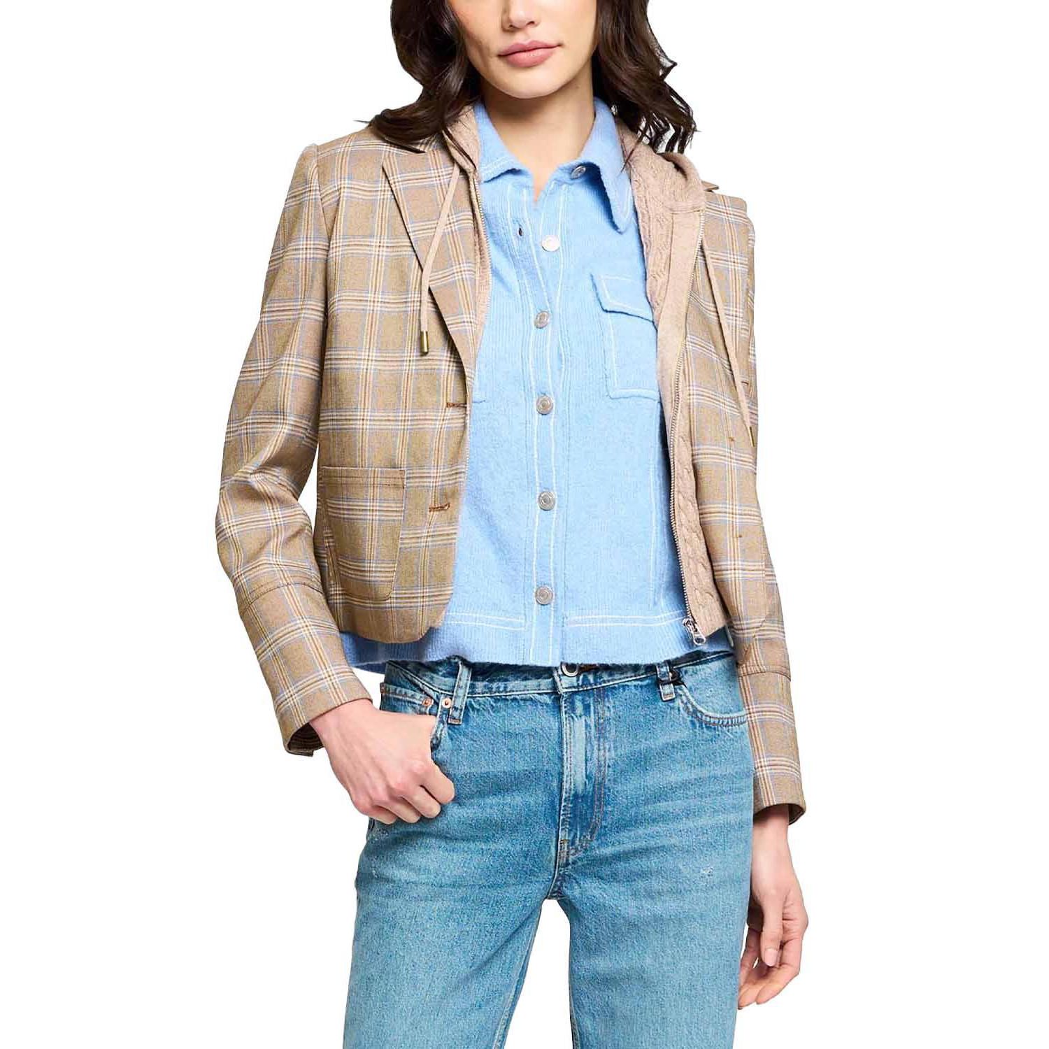 Women's Sienna Plaid Cropped Blazer