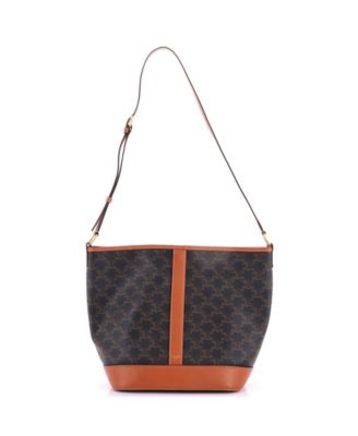 Medium Bucket Bag Triomphe Coated Canvas