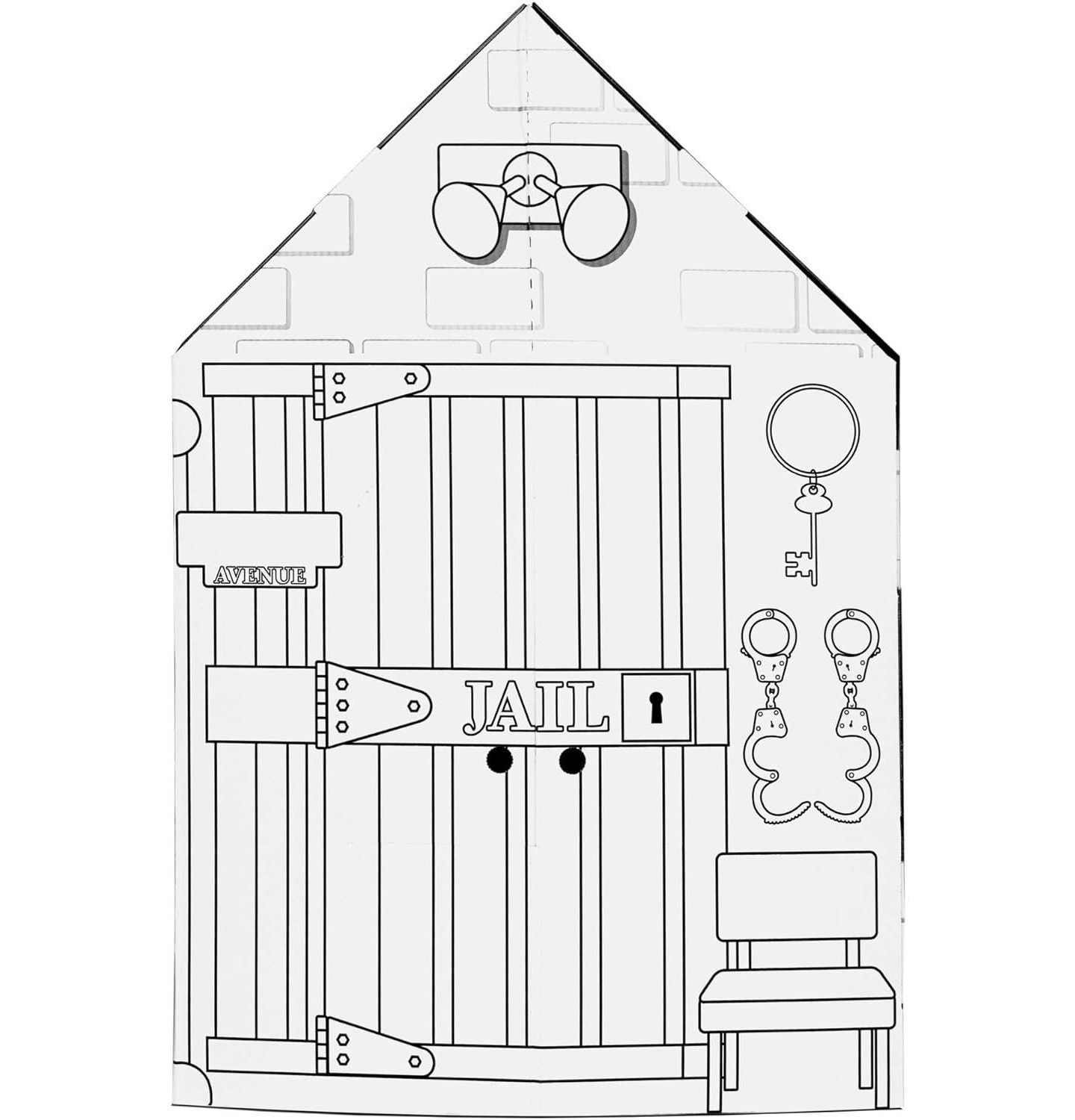 Детская игрушка Easy Playhouse Police and Fire Station Color-Your-Own 1-Piece Playhouse, Ages 3+ — фото 4