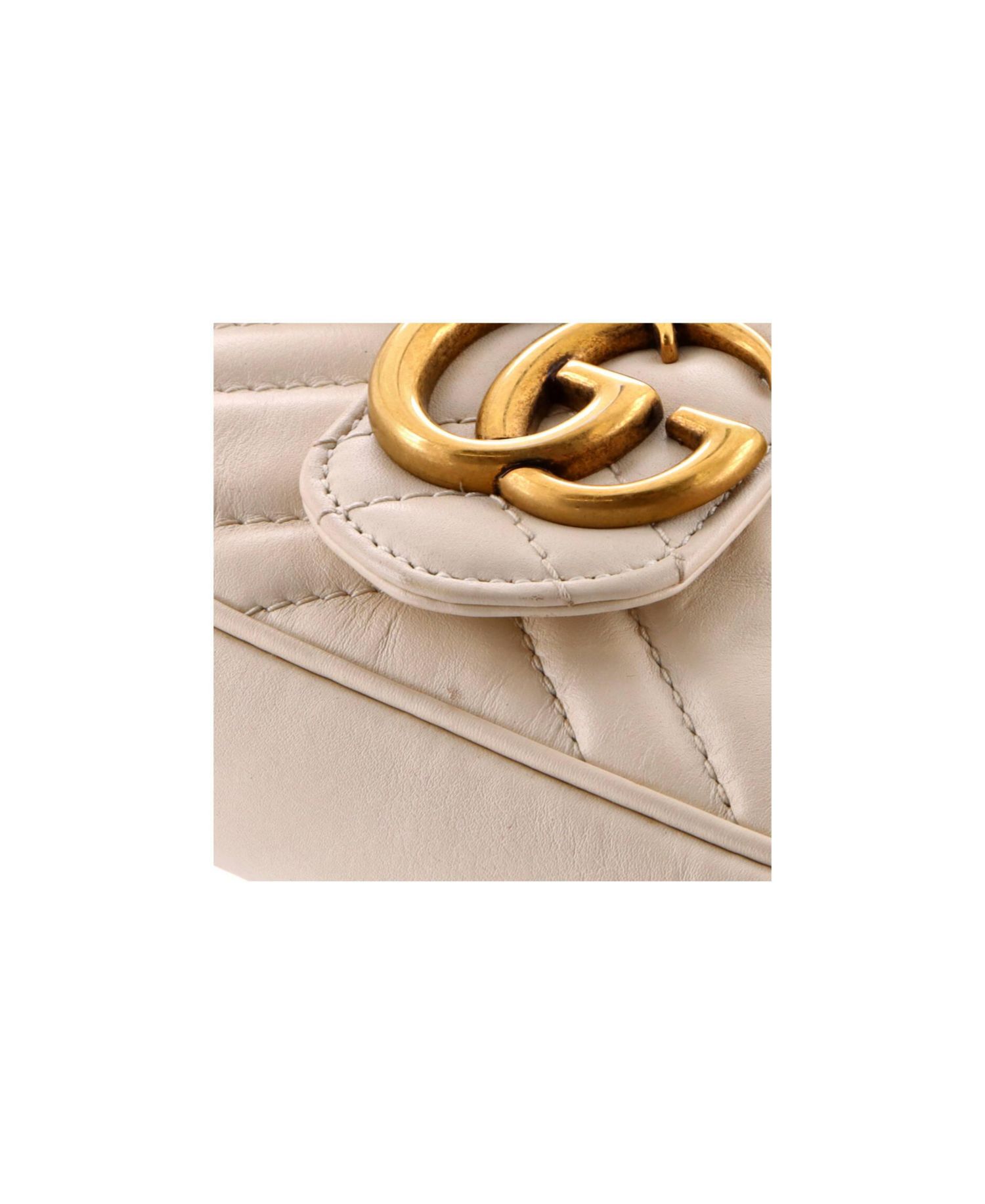 Super Mini GG Marmont Flap Bag Matelasse Leather
