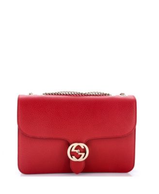 Medium Interlocking Shoulder Bag Leather