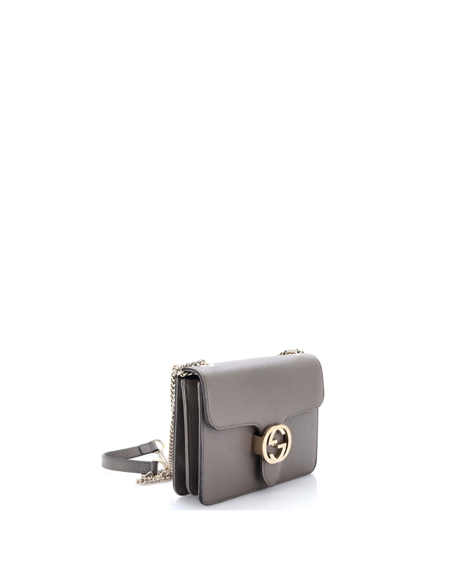 Small Interlocking Shoulder Bag Leather