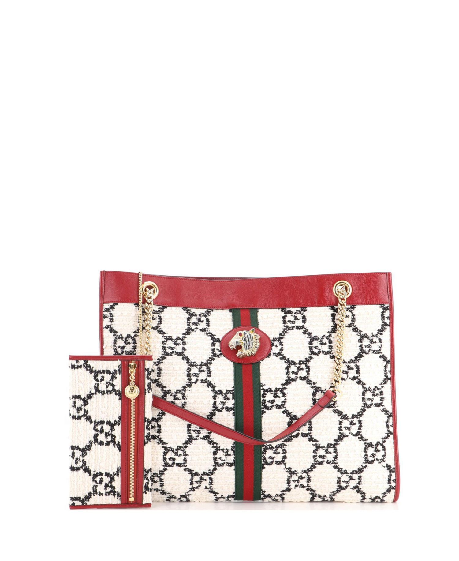 Large Rajah Chain Tote GG Tweed