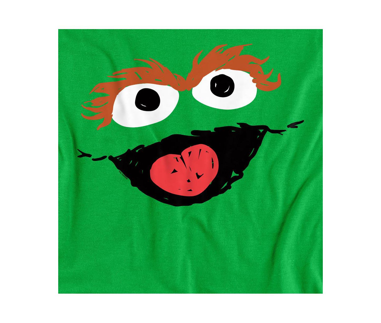 Мужская футболка Sesame Street Oscar The Grouch Crayon Sketch, цвет: Зелёный — фото 3