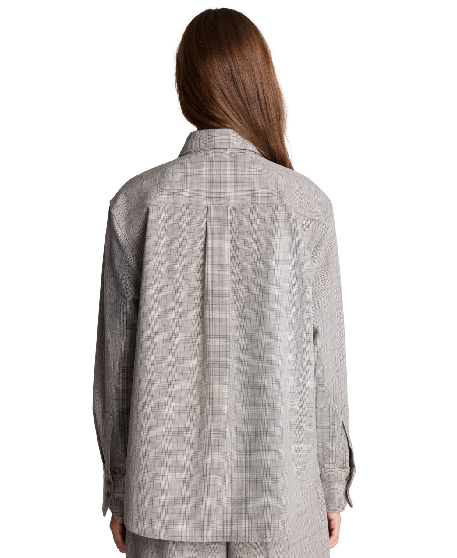 Women's Boyfriend Plaid Button Down Shirt with Tie"