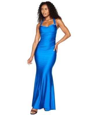 Juniors' Ruched Sweetheart Neck Gown