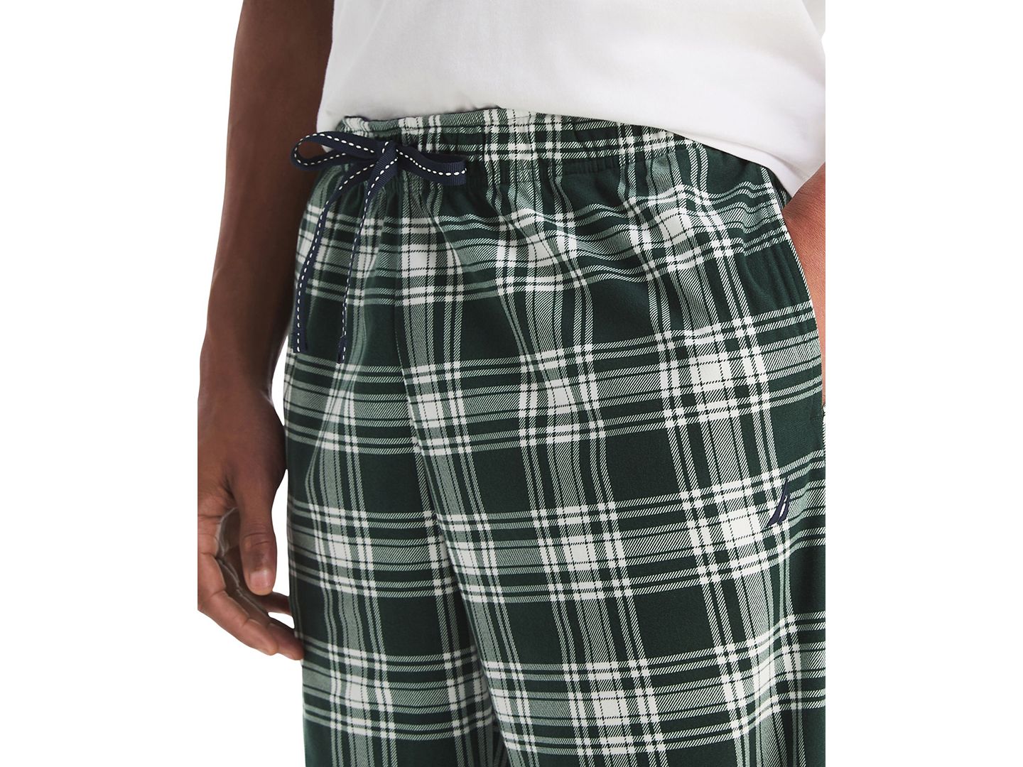 Пижамные брюки Relaxed-Fit для мужчин, флис — Nautica, цвет: Изумрудный — фото 3