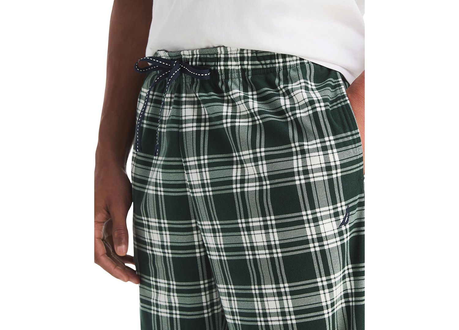 Men's Open Bottom Plaid Fleece Relaxed-Fit Pajama Pants