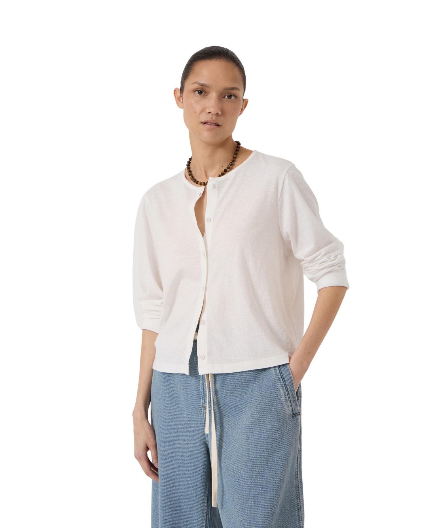 Women's Mikaela Long-Sleeve Crew Neck Cardigan