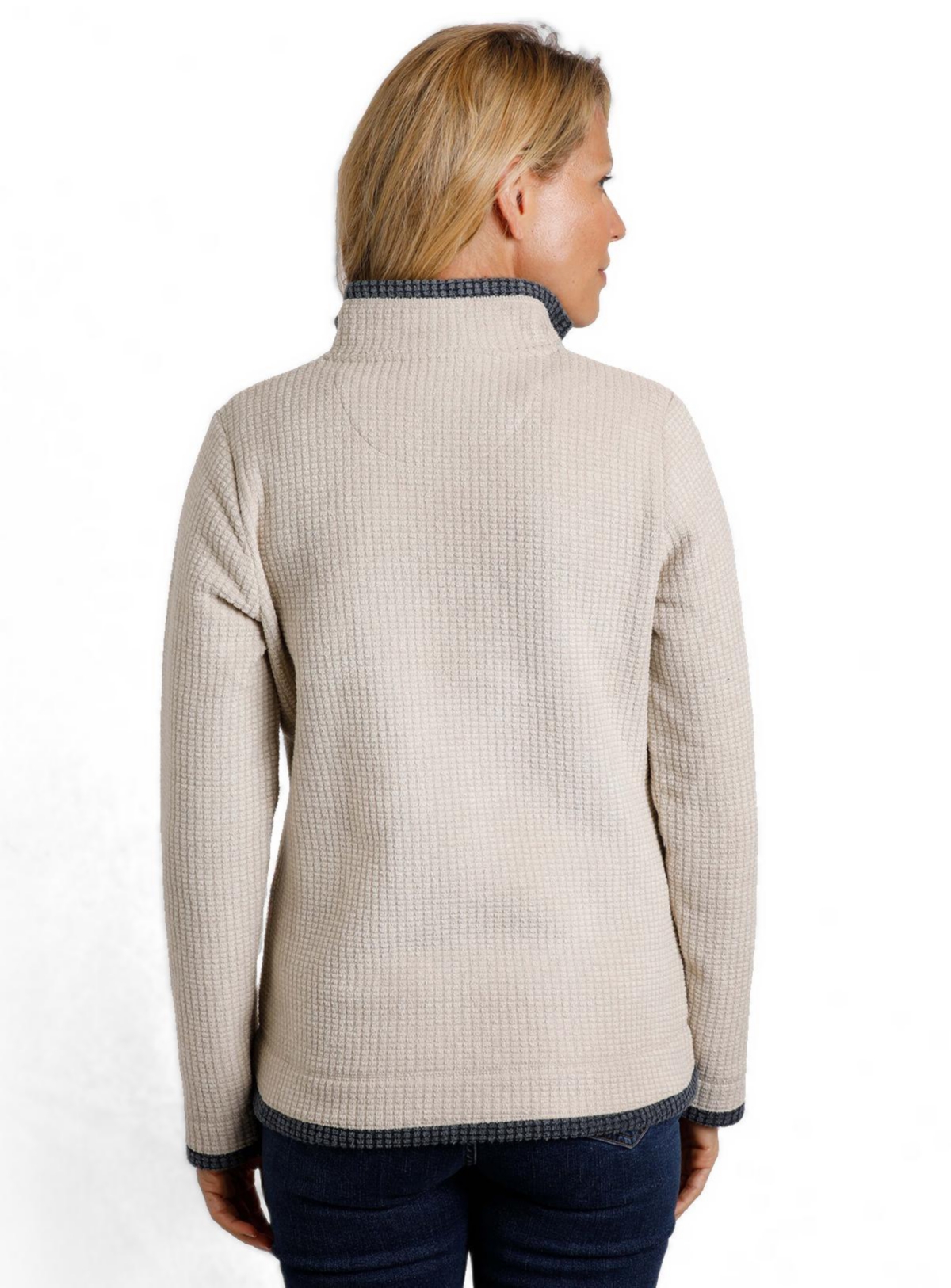 Weird Fish Women's Beye 1/4 Zip Grid Fleece