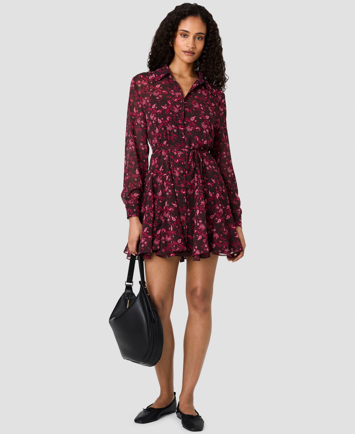 Women's Marina Aurora Floral Long-Sleeve Mini Dress