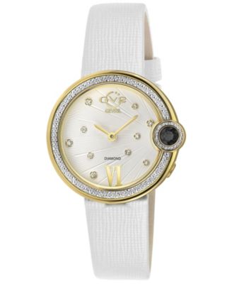 Women's Perugia Swiss Quartz Italian Leather Strap Diamond Watch