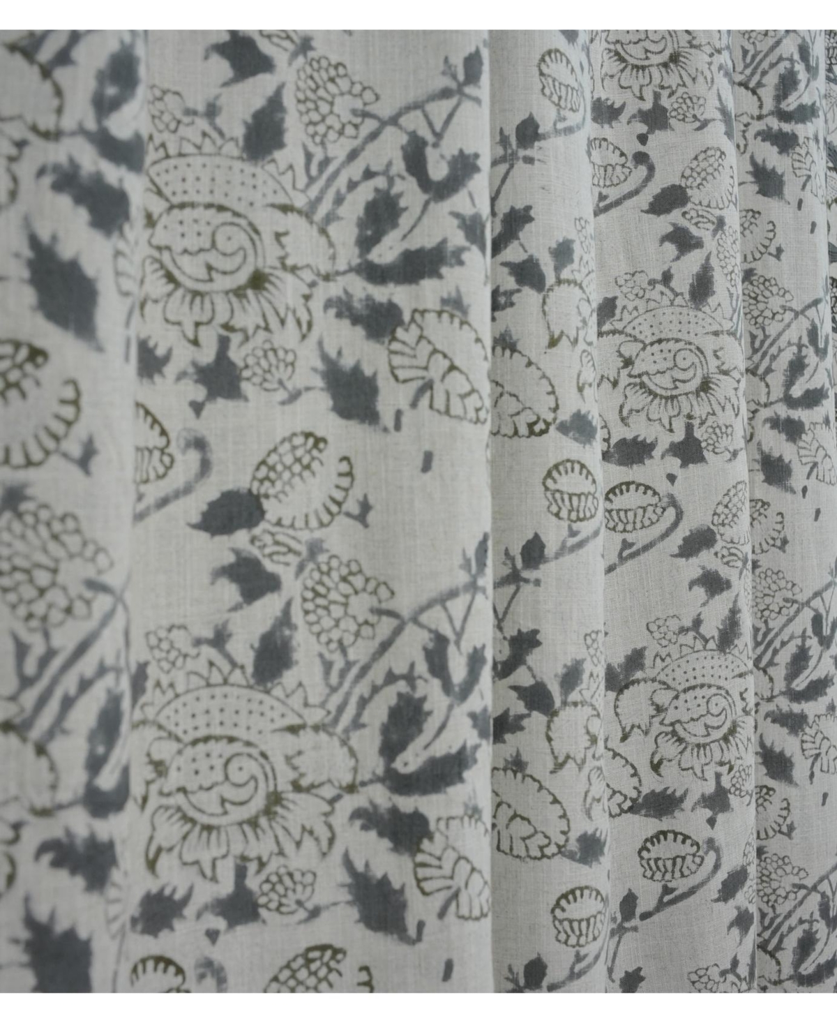 Fabdivine Handcrafted Akashganga Block Print Linen Curtains