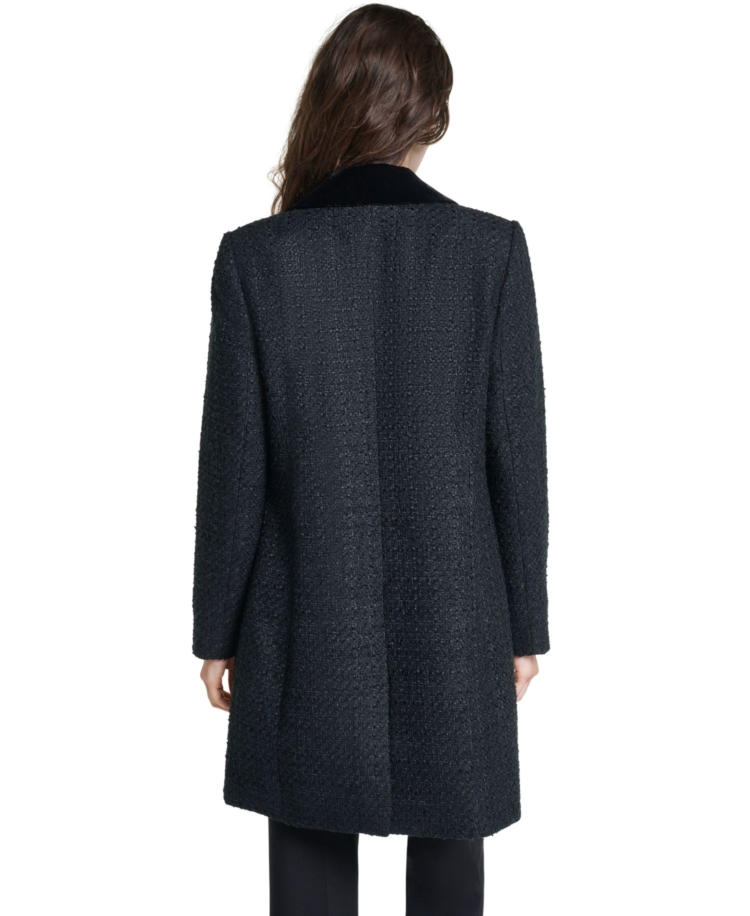 Women's Double-Breasted Tweed Texture Jacket