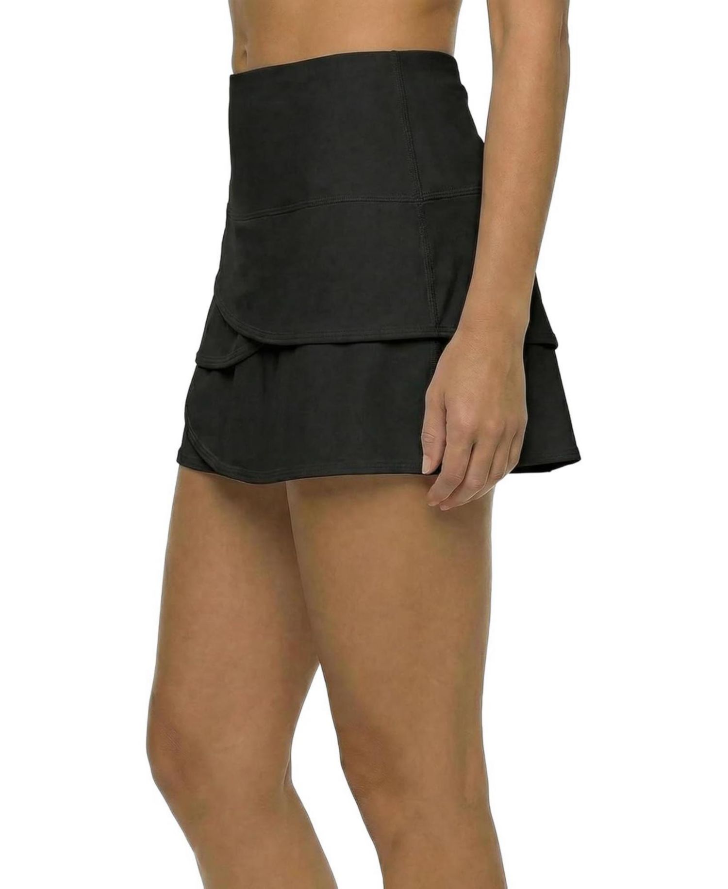 Women's Scalloped High-Waisted Mini Skirt