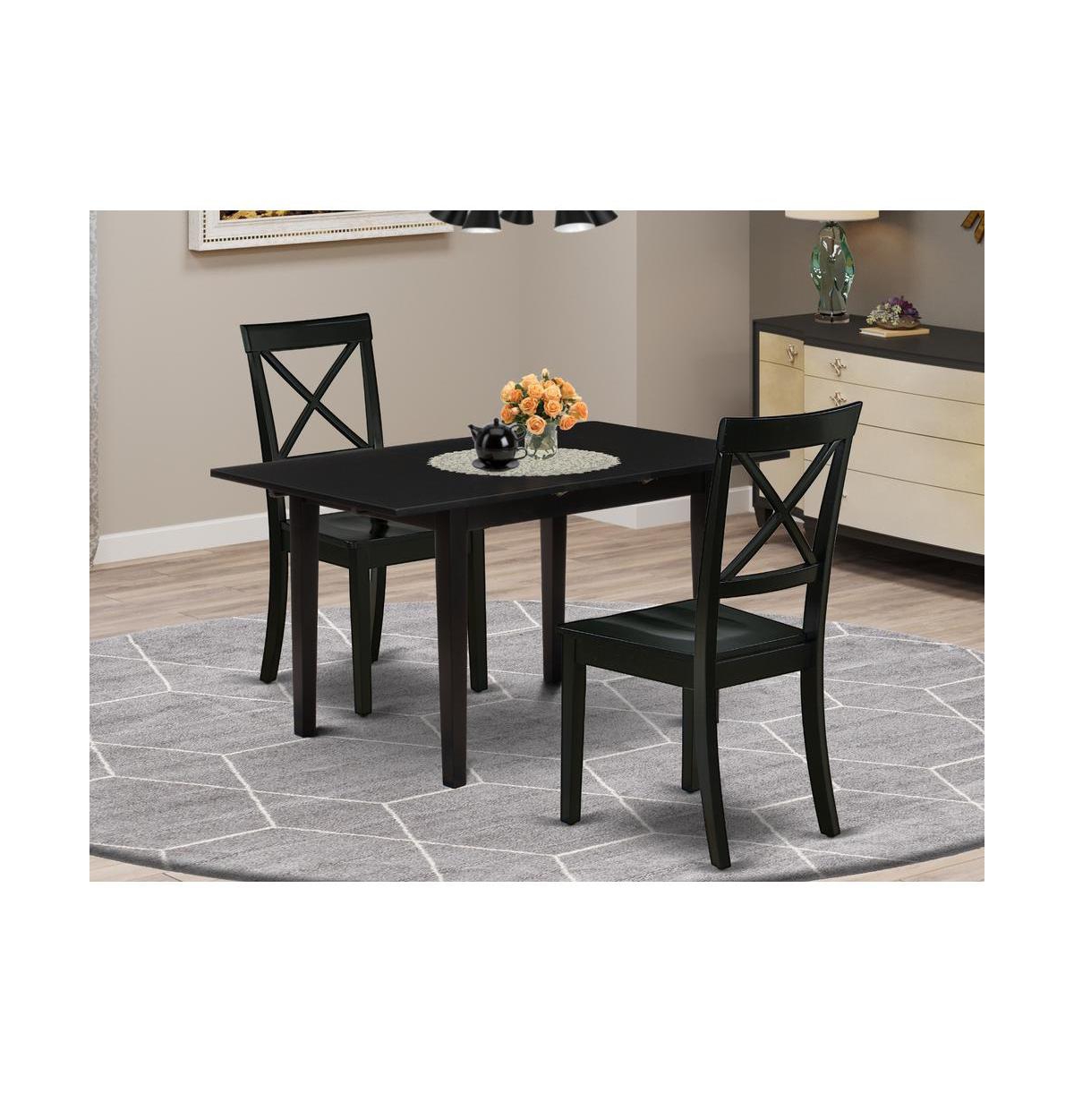 East West Furniture Dining Table- Dining Chairs