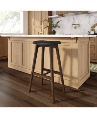 Beryl Upholstered Bar Height Stool PU Leather