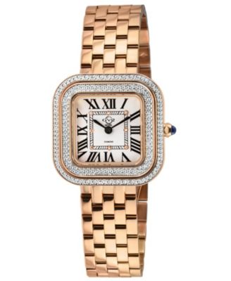 Women's Bellagio Swiss Quartz IP Stainless Steel Bracelet Diamond Watch