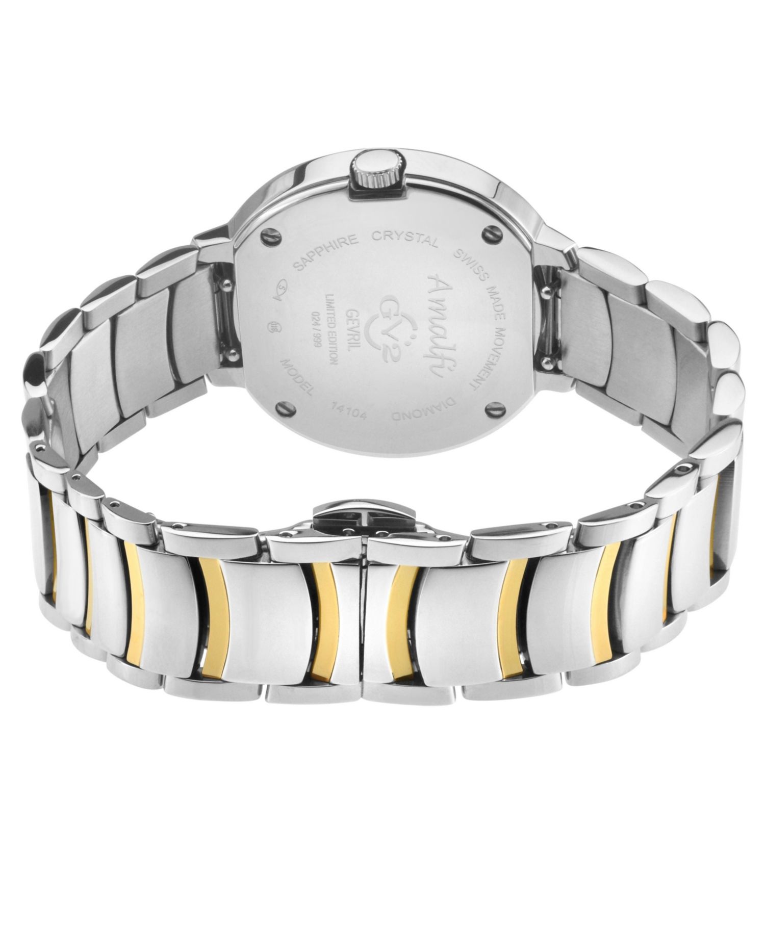 Women's Amalfi Swiss Quartz Two tone IPYG/SS Stainless Steel Bracelet Diamond Watch
