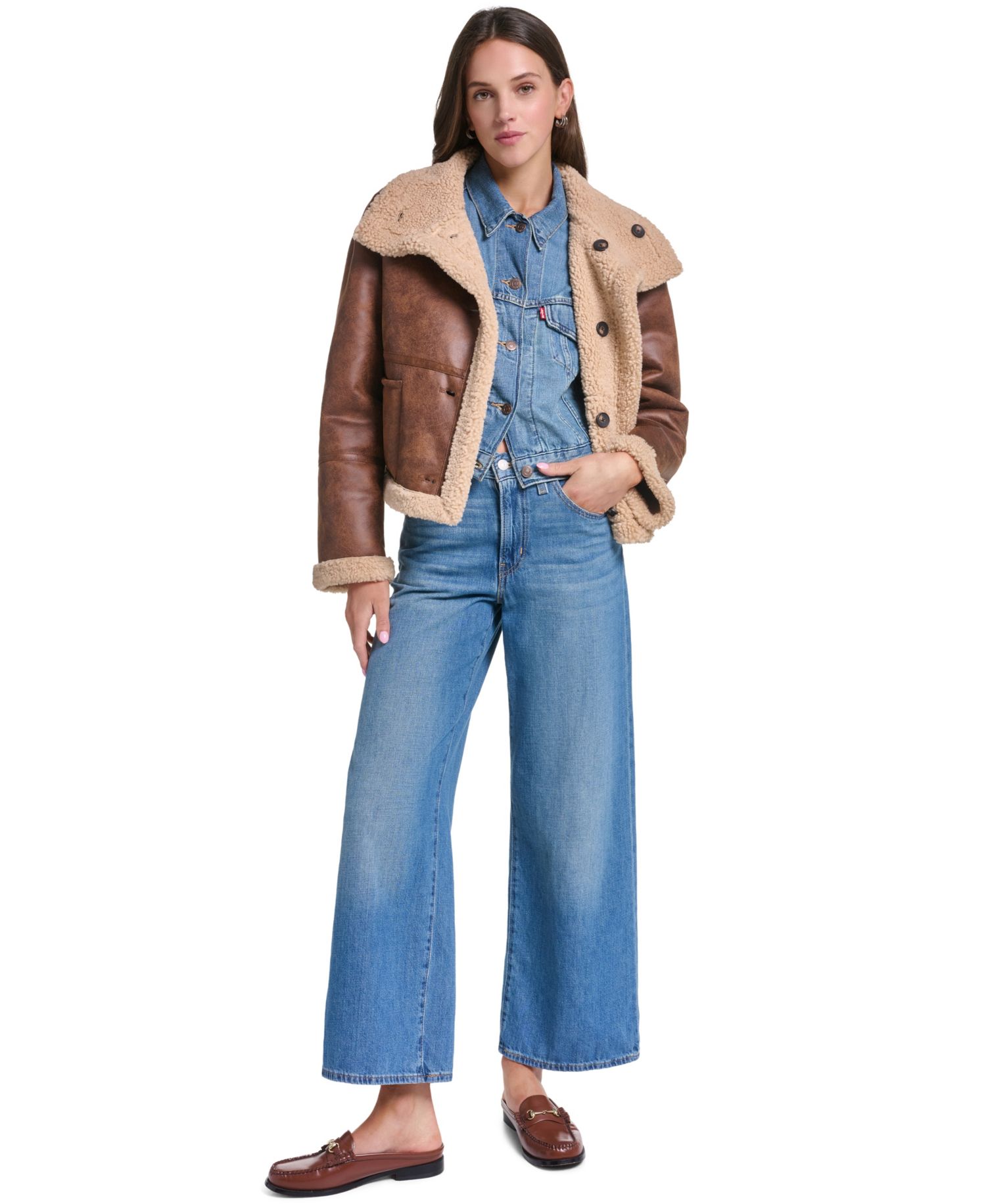 Women's Reversible Faux Shearling Jacket