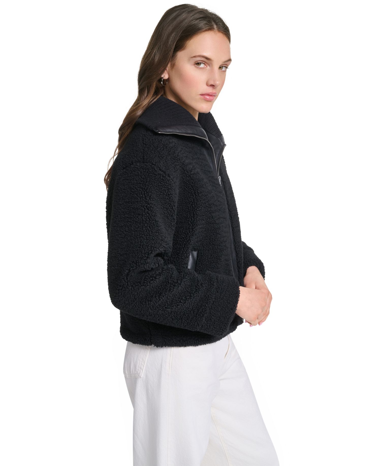 Women's Sherpa Bomber Quilted-Lined Jacket
