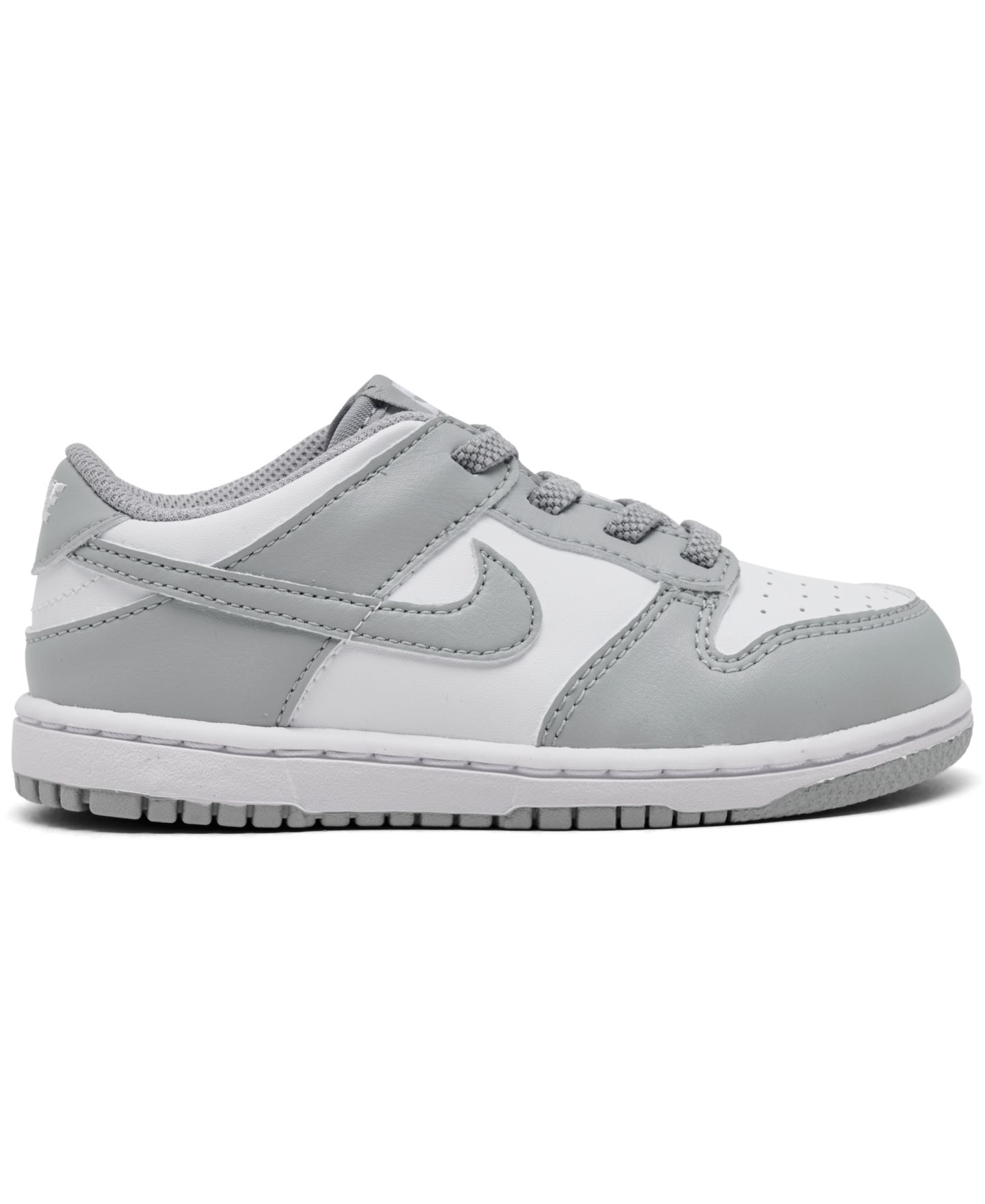 Детские кроссовки Nike Dunk Low Elastic Lace Lifestyle, цвет: Белый / Серый — фото 2