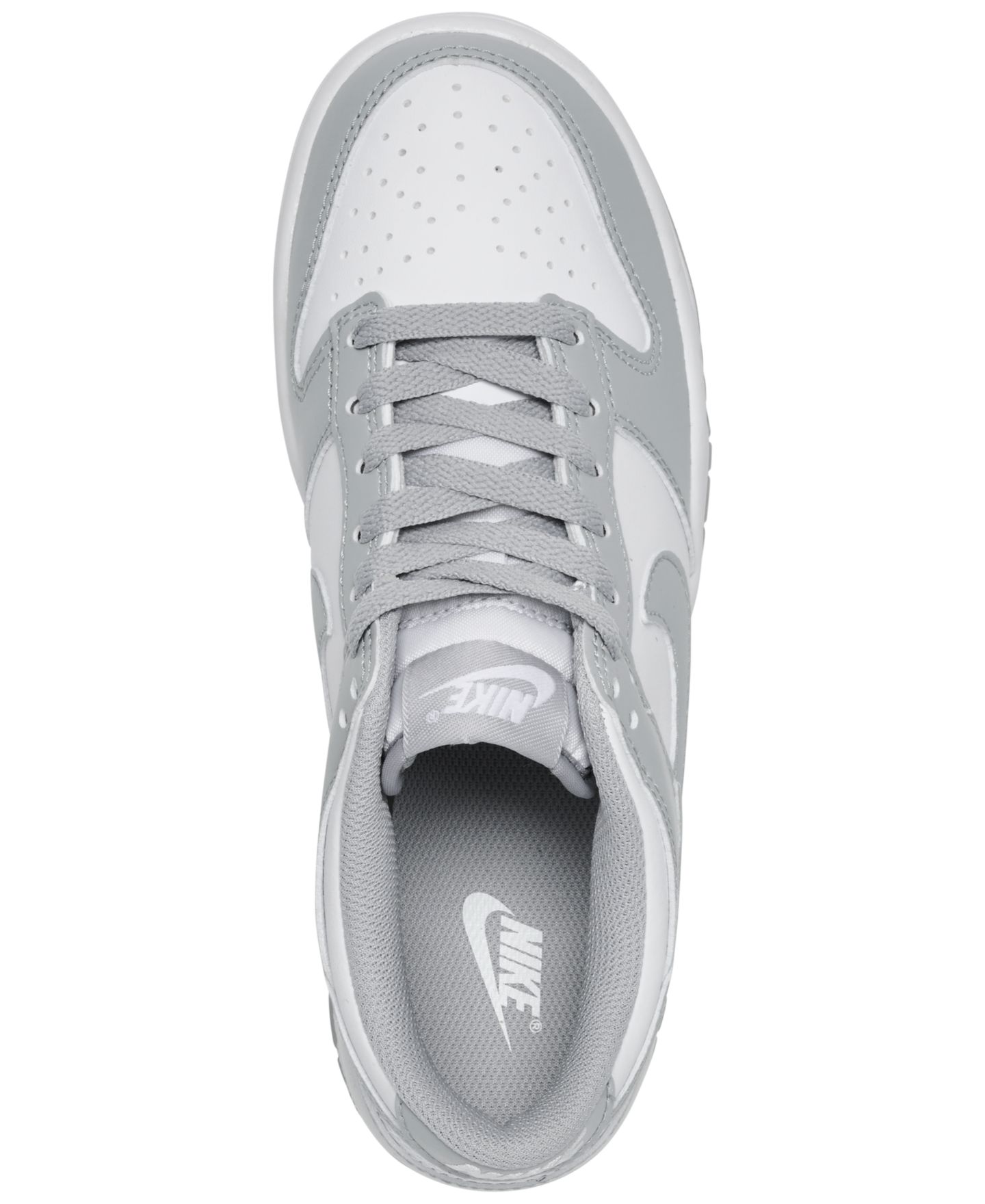 Детские кроссовки Nike Dunk Low Lifestyle, цвет: Белый / Серый — фото 5