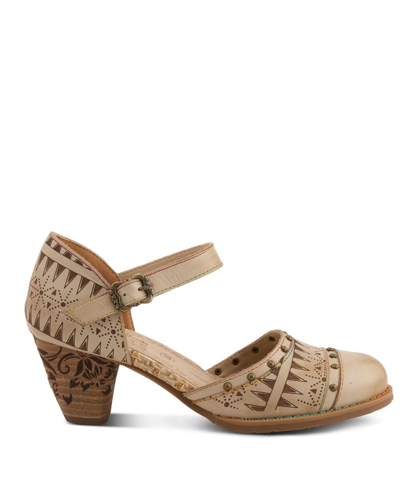 L'Artiste Women's Niobella Mary Jane with Hand-Painted Leather, цвет: Бежевый — фото 5