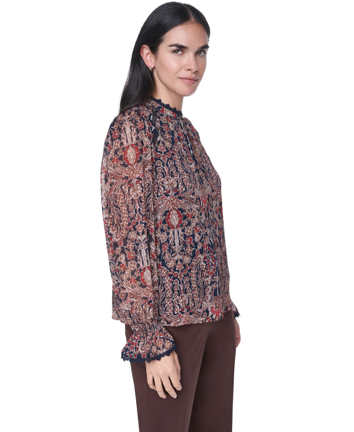 Women's Lace Long-Sleeve Blouse