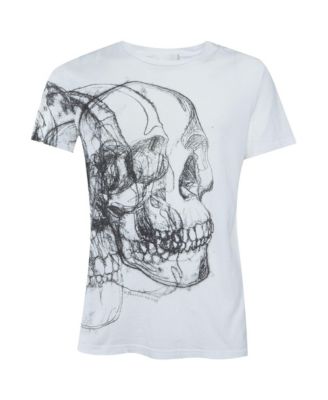 Women's Scribble Skull Cotton T-Shirt