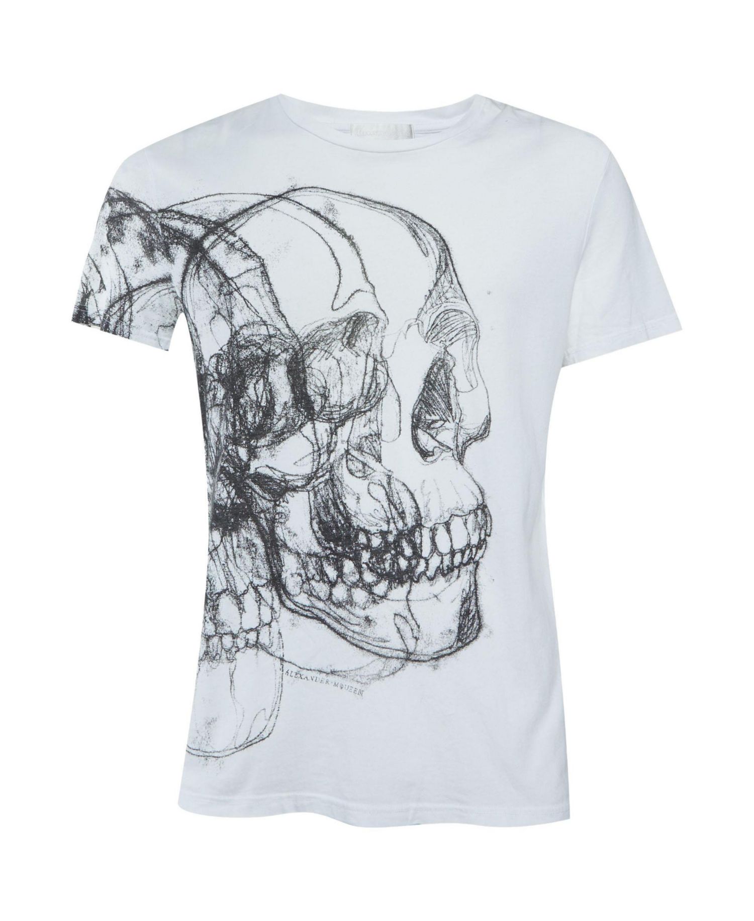 Women's Scribble Skull Cotton T-Shirt