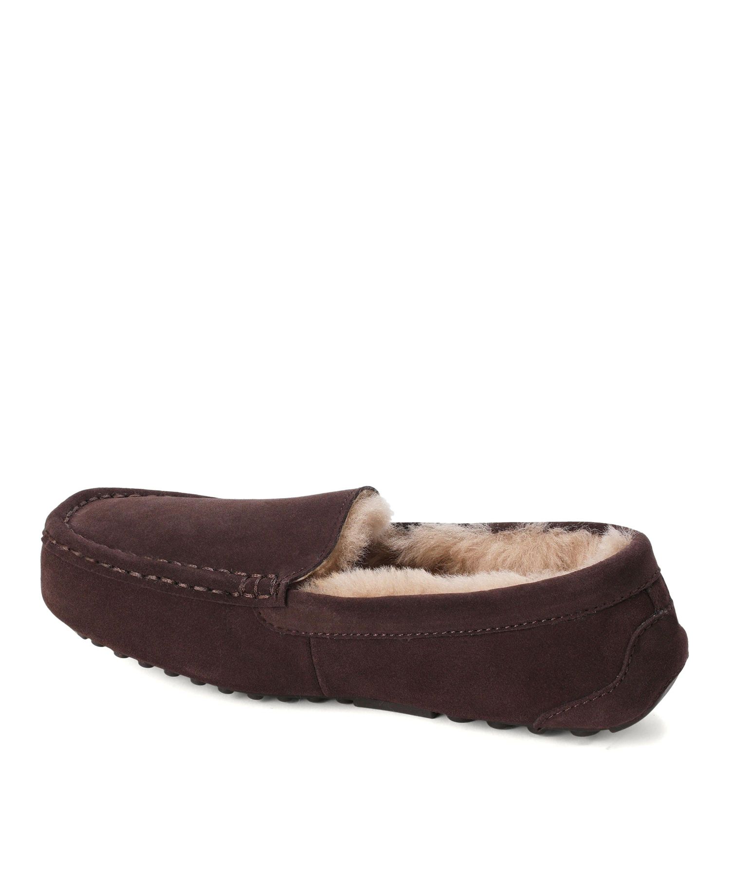 Dearfoams Women's Fireside Mel Genuine Shearling Moccasin Slipper