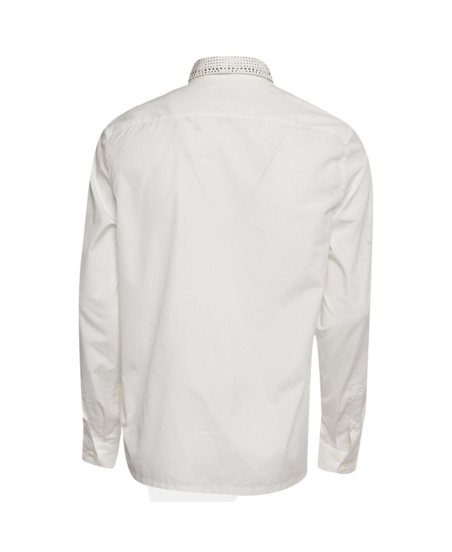 Women's Men's Rhinestone-Embellished Cotton Dress Shirt