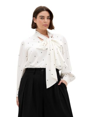 Women's Kensie Spot Neck Tie Top