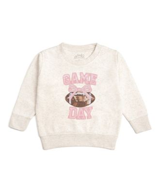 Little Girls Game Day Sequin Patch Sweatshirt